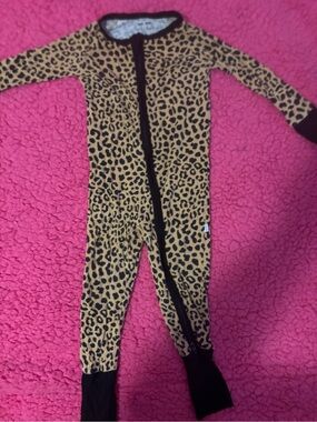 Little Sleepies Leopard Print One-Piece with Black Trim